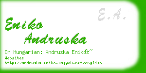 eniko andruska business card